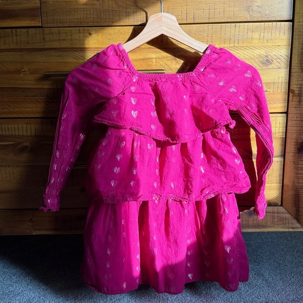 Crewcuts Vibrant Pink hearts 🩷 hearts 💞 Dress